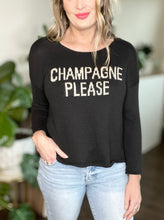 Load image into Gallery viewer, CHAMPAGNE PLEASE SWEATER // BLACK
