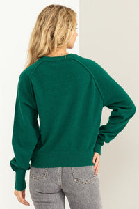 ALL SMILES SWEATER // PINE