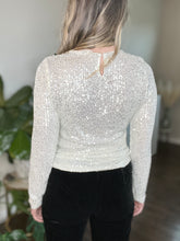 Load image into Gallery viewer, PARTY TIME SEQUIN TOP // CHAMPAGNE
