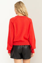 Load image into Gallery viewer, ALL SMILES SWEATER // CORAL RED
