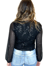 Load image into Gallery viewer, SPARKLE &amp; SHINE TOP // BLACK
